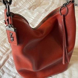 Coach pebbled leather duffle